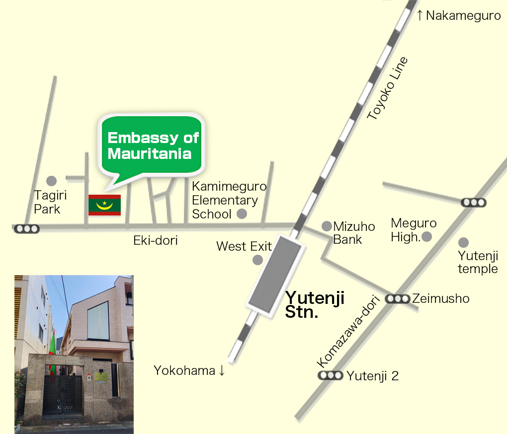 embassy of mauritania tokyo map 