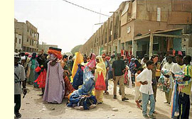 ヌアクショットの街角風景（Nouakchottmarket）